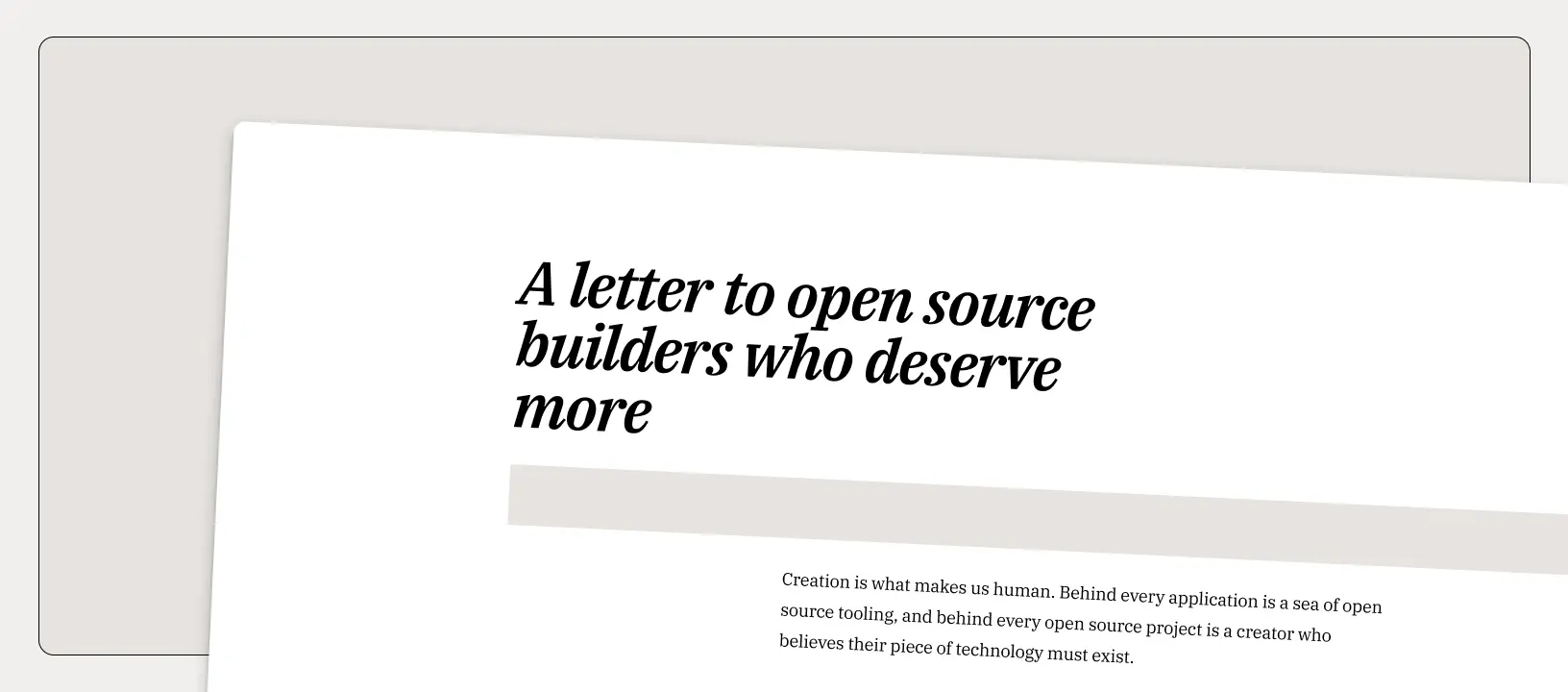 A letter to open source builders who deserve more featured image